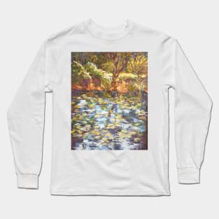 Water lilies at Long Point Vineyard Long Sleeve T-Shirt